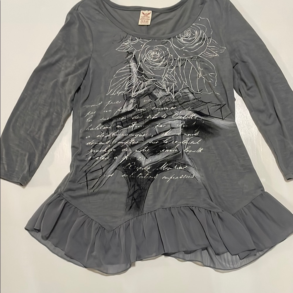 Gray Graphic Kid's Top